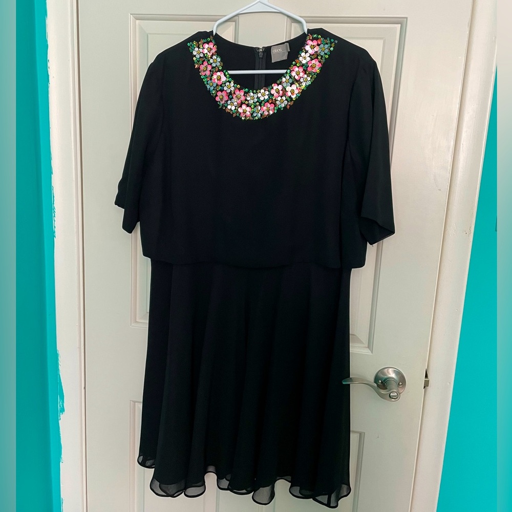 Black Embroidered Dress